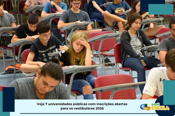 Inscrições de universidades públicas para vestibulares 2026 Candidatos em dia de vestibular