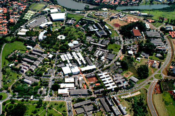 Vista aérea da Universidade Estadual de Campinas (Unicamp)